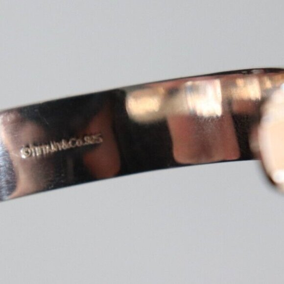 Tiffany & Co. Women's Silver Atlas Cuff Bracelet Sterling Silver Roman Numeral - Picture 6 of 9